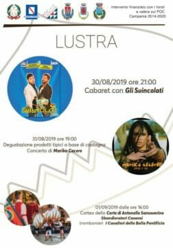 “Festa della Castagna 2019”: a Lustra una tre giorni di spettacoli e degustazioni – 30 e 31 agosto, 1° settembre