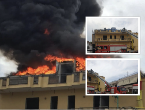 Ultim’ora Italia: incendio in un palazzo, rogo spaventoso. Evacuato un supermercato