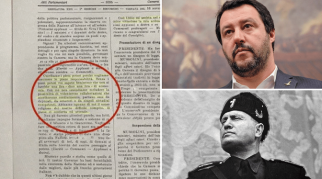 «Datemi pieni poteri» Salvini cita la frase di Mussolini e scatena la polemica