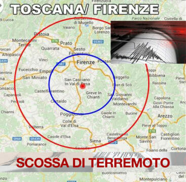 Trema la terra in Toscana. Scossa avvertita anche a Firenze: paura tra la popolazione