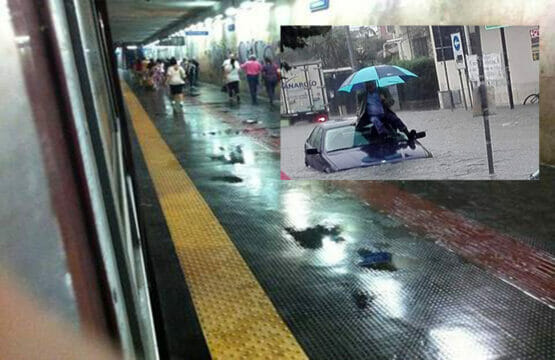Ultim’ora. Bomba d’acqua su Napoli, metropolitana allagata: fermi i treni della linea 2