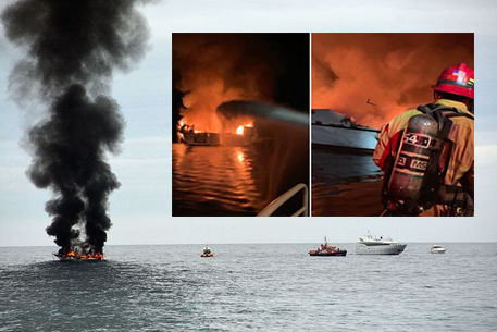Inferno di fuoco nella notte. Barca con 34 sub a bordo brucia in mare: «Si teme siano tutti morti»