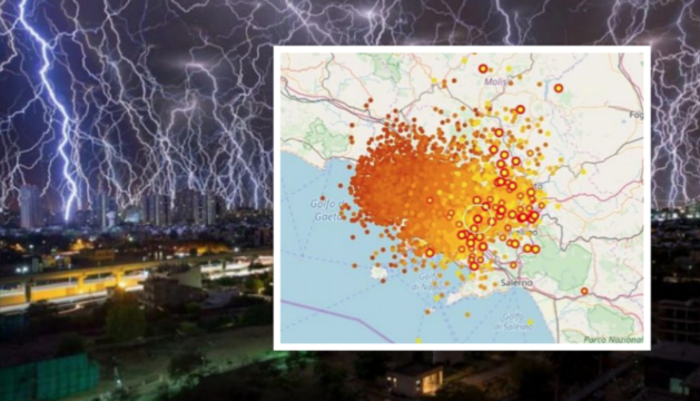 Emergenza in Campania: tempesta di fulmini e bomba d’acqua, decine di città senza corrente