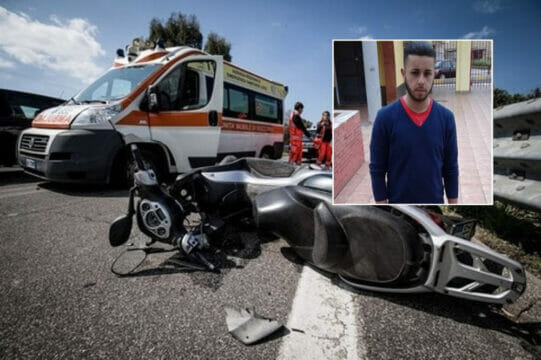 Incidente in scooter, nulla da fare per il 19enne. Carlo è deceduto in ospedale
