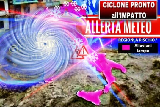 Ultim’ora Maltempo Italia. Nuova perturbazione in arrivo con neve e vento: allerta rossa da Nord a Sud