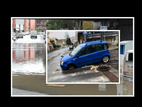 Ultim’ora Campania: auto sprofonda in strada, panico tra i cittadini e traffico bloccato