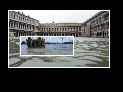 Ultim’ora: allarme rosso a Venezia, acqua alta tremenda. “Città allagata quasi per il 90%”