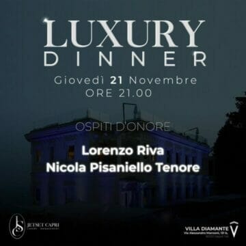 Giovedì 21 novembre la prima edizione della “Luxury Dinner”