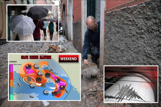 Maltempo. Allerta Meteo rossa sull’Italia: weekend da incubo. Previsti allagamenti e alluvioni