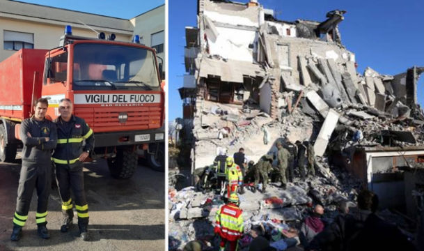 «Forza ragazzi» I nostri vigili del fuoco in soccorso in Albania per il terremoto: «Orgoglio italiano»