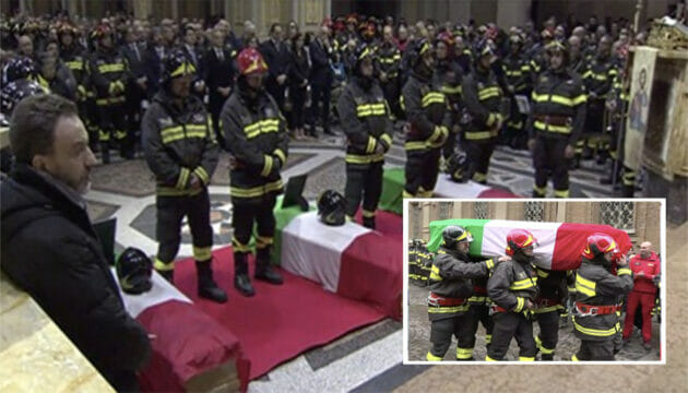 Funerali dei vigili del fuoco ad Alessandria, l’omelia: “Difficile dare un senso con parole umane”