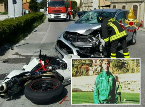 Ultim’ora. Schianto tremendo. Ex calciatore perde il controllo della moto e muore a 25 anni