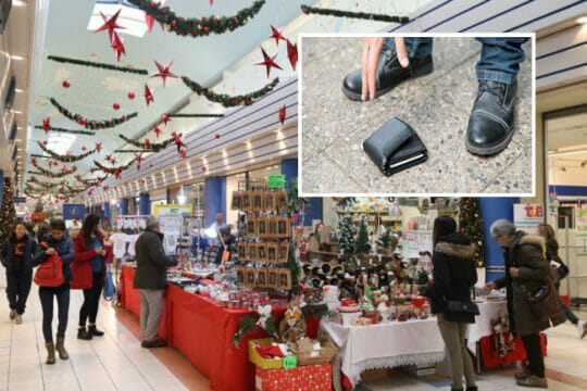 Perde portafogli con 20mila euro per i regali di Natale: trovato e restituito da due 14enni