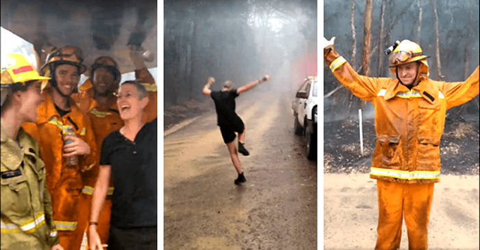 Bomba d’acqua sull’Australia: la pioggia dà una tregua dagli incendi. I Vigili del Fuoco esultano