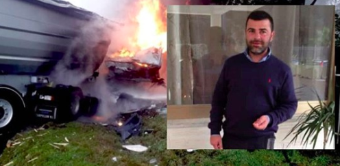 Camion prende fuoco dopo lo schianto: Giovanni muore tra le fiamme, lascia tre bambini