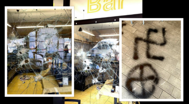 Vergogna in Italia: sfondano un bar e disegnano una svastica e la scritta “Negra”