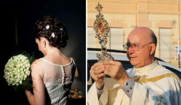 “Potete anche tornarvene a casa”. ‘No’ alle spose troppo scollate in chiesa, il prete: “Alcune vengono quasi nude”