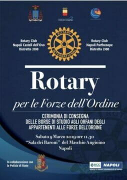II edizione “Rotary per le Forze dell’Ordine”, cerimonia e consegna delle borse di studio