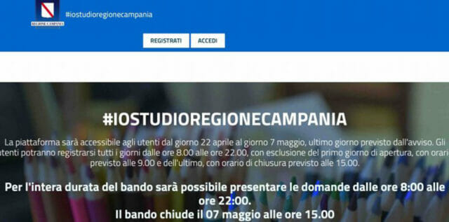 Coronavirus, arriva il bonus di 300 euro per tutti gli studenti della Campania: ecco come fare