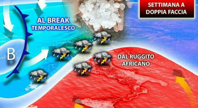 Meteo pazzo in Italia: il caldo torrido si alterna a grandine e temporali fortissimi