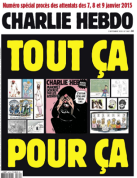 Charlie Hebdo, nuova sfida all’Islam: ripubblicate le caricature di Maometto