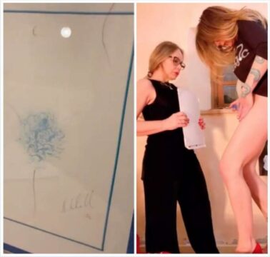 Naike Rivelli, artista hot  spiazza tutti con Ornella Muti disegna  quadri con la vulva