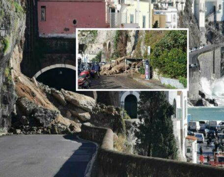 Il fiore all’occhiello della costiera sotto le macerie: la frana ad Amalfi provoca seri danni