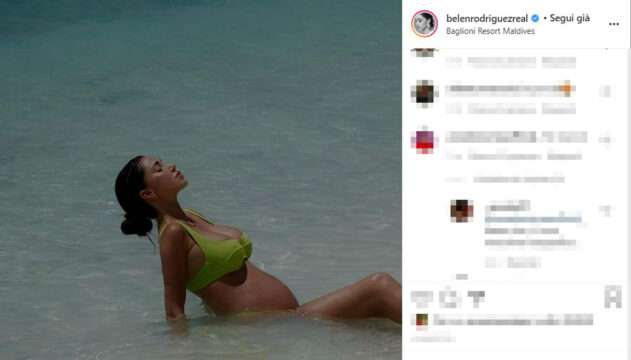 Belen altro che Pandemia: scappa alle Maldive foto in topless incontenibile  e suite da 900 euro a notte