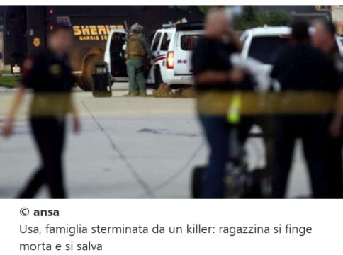 Famiglia sterminata da un killer: ragazzina si finge morta e si salva