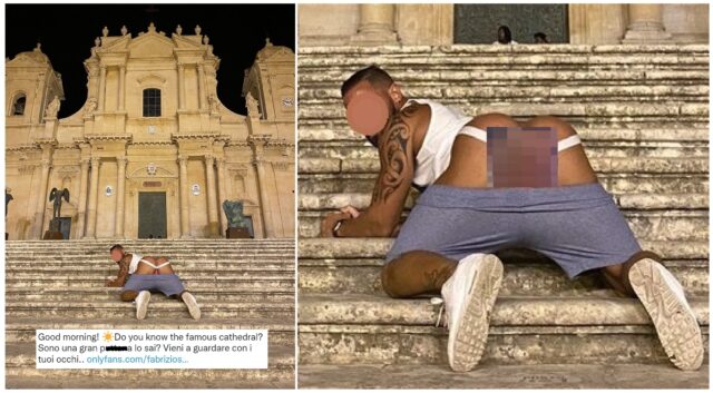 Turista davanti alla cattedrale mostra il cu*** per una foto social hot: multa di diecimila euro