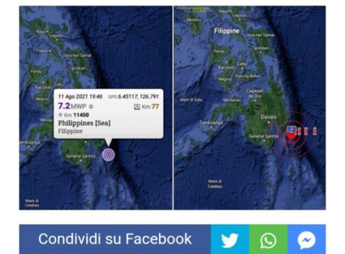 Ultim’ora :Spaventoso terremoto di magnitudo 7.2, diramata allerta tsunami