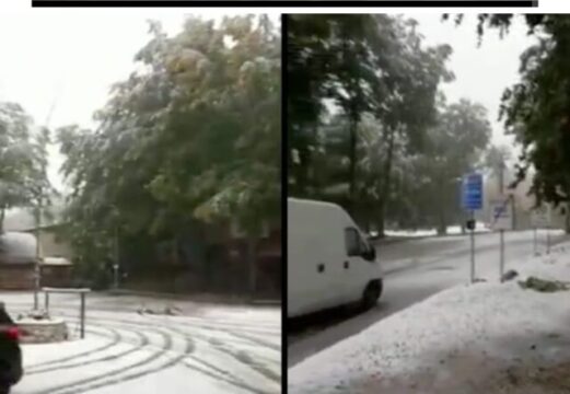 In Campania è arrivata già la neve: sul Matese strade e piazze diventano bianche