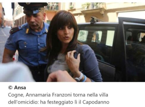 Annamaria Franzoni torna nella villa dell’omicidio: festa e fuochi d’artificio la notte di Capodanno
