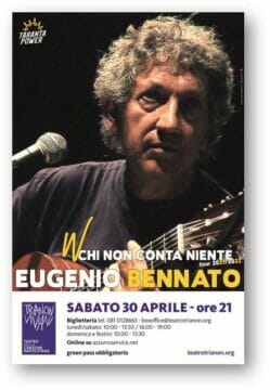 Eugenio Bennato nel concerto “W chi non conta niente”