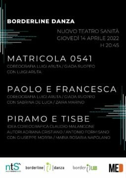 Minirassegna di danza al Nuovo Teatro Sanità: si replica con Borderline Danza di Claudio Malangone