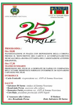 25 aprile, l’Anpi proietta il film “Le quattro giornate di Napoli”: ospite l’attore Domenico Formato
