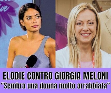 Elodie contro Giorgia Meloni: “Vedo una donna molto arrabbiata. Anche io sono arrabbiata, ma vado in terapia”