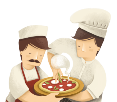 Due protagonisti del 19°Campionato Mondiale del pizzaiuolo categoria glutenfree: Pasquale Vannelli ed Enzo De Paolis