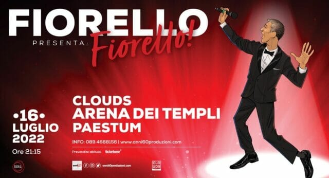 All’Arena dei Templi di Paestum Fiorello live  in “Fiorello presenta: Fiorello!”
