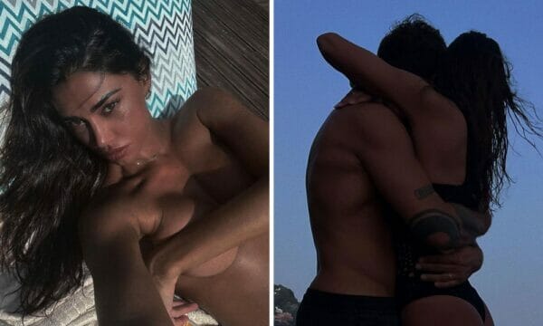 Belen Rodriguez con Stefano De Martino bollente a Posillipo tra topless e amore