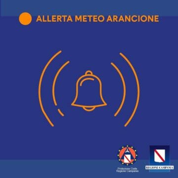Maltempo Campania:Allerta meteo arancione  dalle 21
