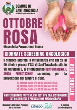 Sant’Anastasia| Ottobre Rosa: prevenzione gratuita