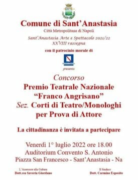 Sant’Anastasia | Premio Teatrale Nazionale “Franco Angrisano”