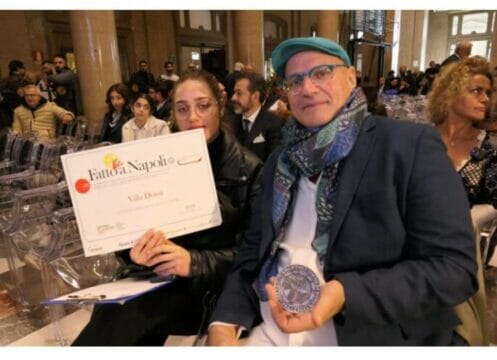 Domenico Kontessa, patron di Villa Domi a Napoli eccellenza imprenditoriale napoletana insignito del premio ” Fatto a Napoli”