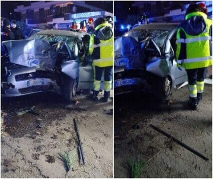 Incidente nella notte:auto si schianta contro un albero, due ventenni morte sul colpo