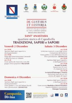 Sant’Anastasia| Weekend di storia e cultura a Capodivilla: “De Gustibus et Historia”