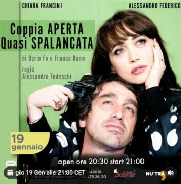 Al teatro Bolivar va di scena “Coppia aperta quasi spalancata” di Dario Fo e Franca Rame: uno degli spettacoli più popolari in Italia