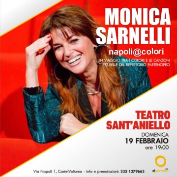Al Cineteatro Sant’Aniello arriva il live di Monica Sarnelli con “Napoli@Colori”