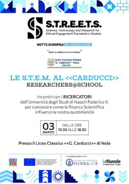 Nola| “Le S.T.E.M. al Carducci” la Divulgazione Scientifica al Liceo Classico