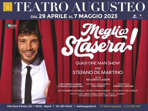 Stefano De Martino va in scena con il suo spettacolo “Meglio stasera” al Teatro Augusteo